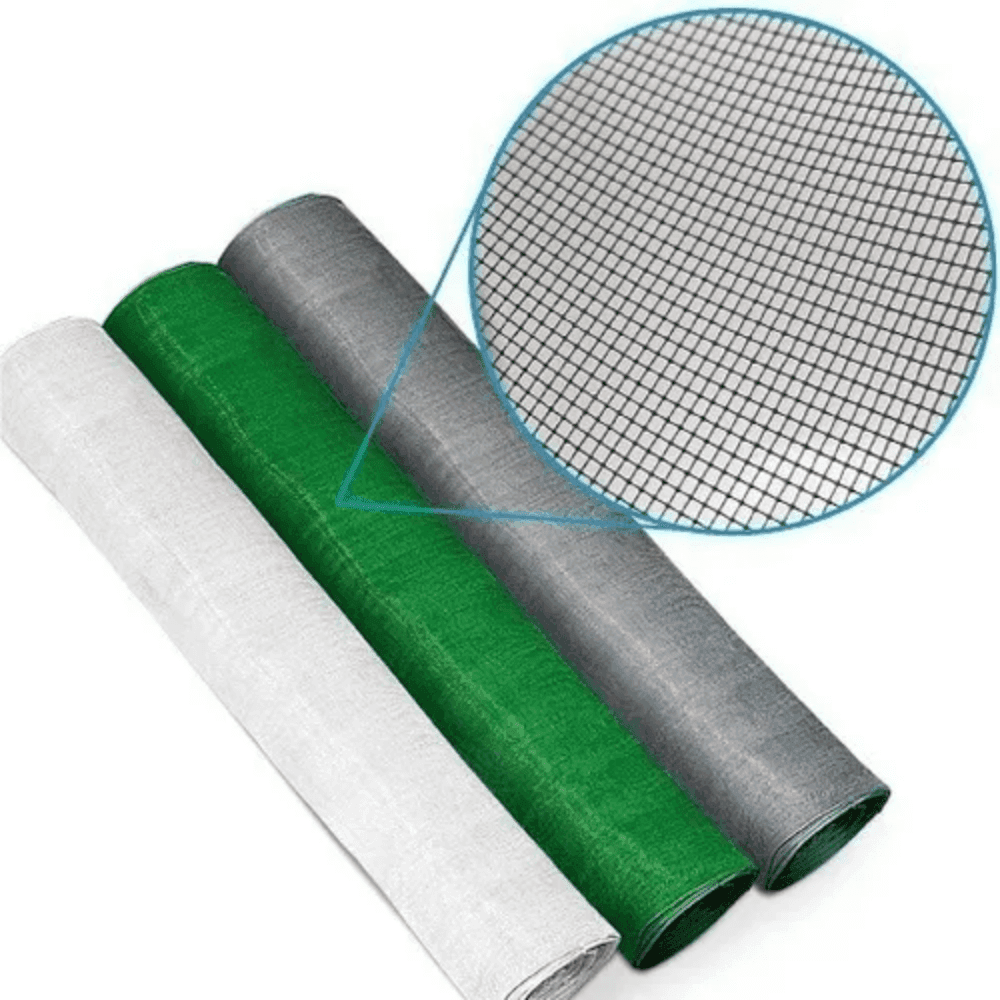 TELA MOSQUITEIRO (1,00X50M / 1.20X50M / 1,50X50M) BRANCA/VERDE/CINZA