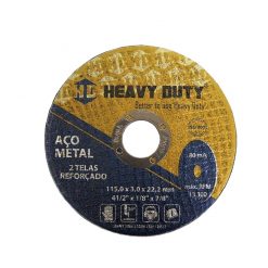Disco de Corte de Ferro 115 X 3,0 X 22,2 mm - Heavy Duty
